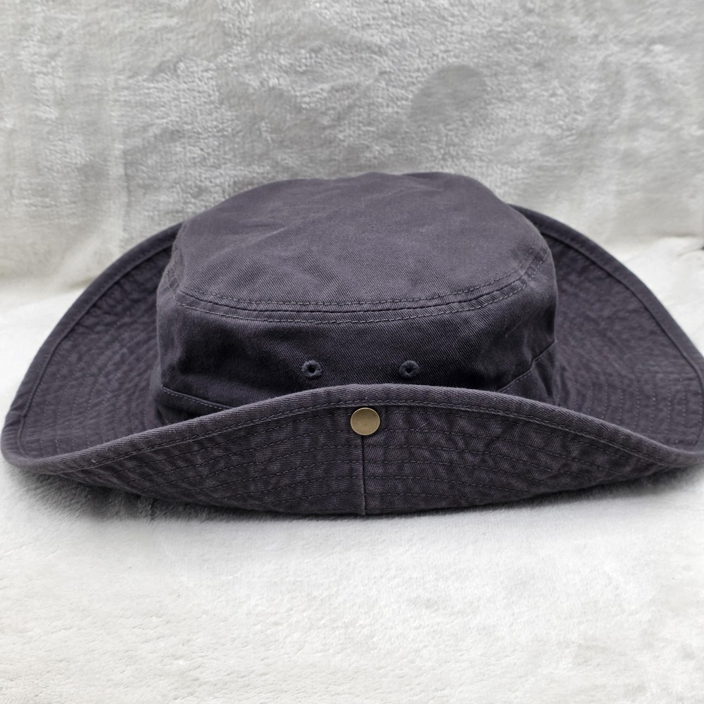 SHINCHIC‎ Hat Bucket Mens Gray Boonie Safari Chin Strap Snap Up Sides Wide Brim